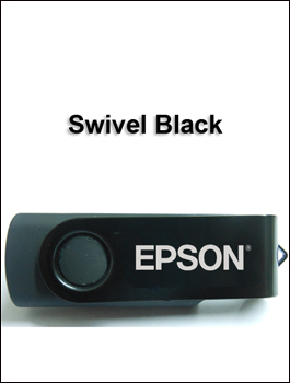 Swivel Black Flash Drive